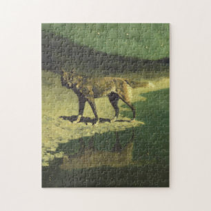 Moonlight Wolf By Frederic Remington 1909 Jigsaw Puzzle