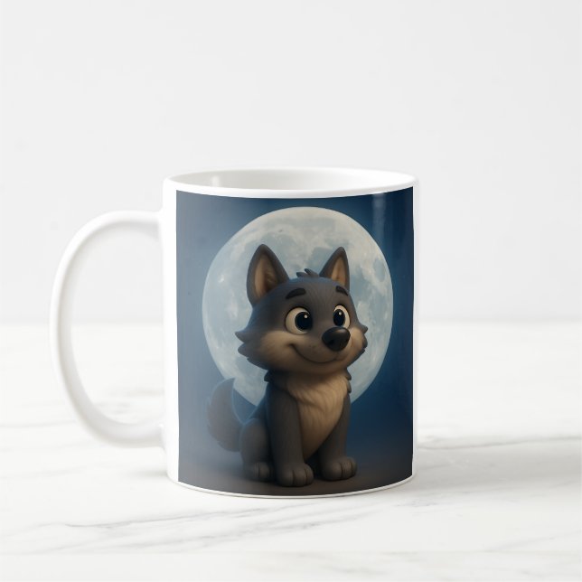 Moonlight Wolf Mug (Left)