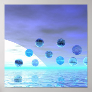 Moonlight Wonder, Abstract Journey to the Unknown Poster