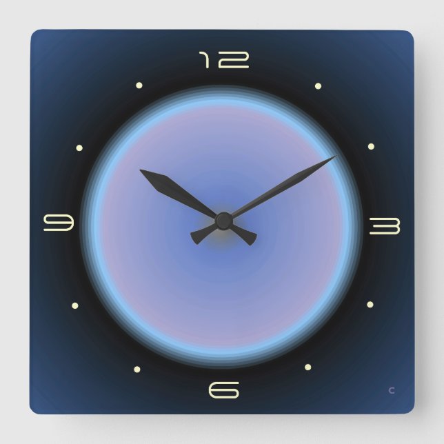 Moonlike Image Pink/Mauve/Blue >Kitchen Clock (Front)