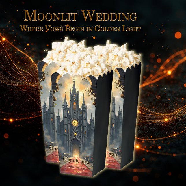 Moonlit Aisle of Eternal Vows –Gothic Wedding Gate Favour Box (Creator Uploaded)