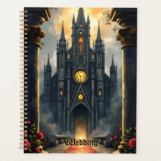 Moonlit Aisle of Eternal Vows –Gothic Wedding Gate Planner (Front)