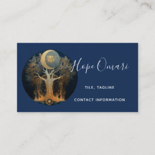 Moonlit Ascension Tree of Life Design Business Card