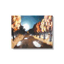 Moonlit Autumn Night: Canvas Print Standard Size