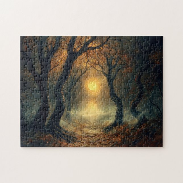 Moonlit Autumn Path Jigsaw Puzzle (Horizontal)