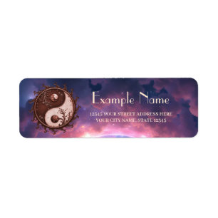 Moonlit Balance – Yin Yang of Eternal Light. Return Address Label