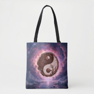 Moonlit Balance – Yin Yang of Eternal Light. Tote Bag