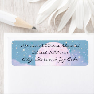 Moonlit Bioluminescent Elegance Wedding Collection Return Address Label