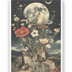 Moonlit Blooms Over Rustic Charm