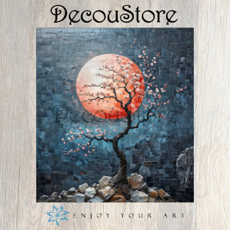 Moonlit Blossom Decoupage Tissue Paper