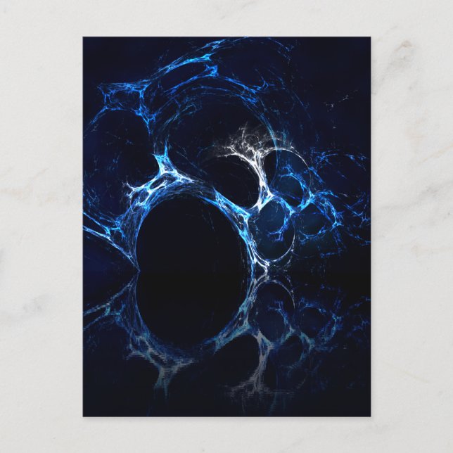 Moonlit Blue Cave Mouth, Fractal Art. Postcard (Front)