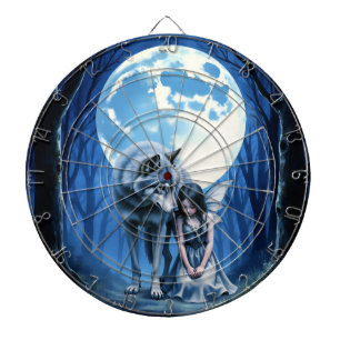 Moonlit Bond – The Wolf and the Gothic Fairy. Dartboard