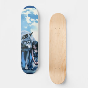 Moonlit Bond – The Wolf and the Gothic Fairy. Skateboard
