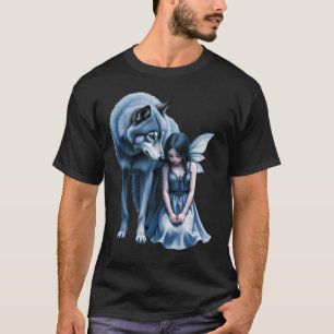 Moonlit Bond – The Wolf and the Gothic Fairy. T-Shirt