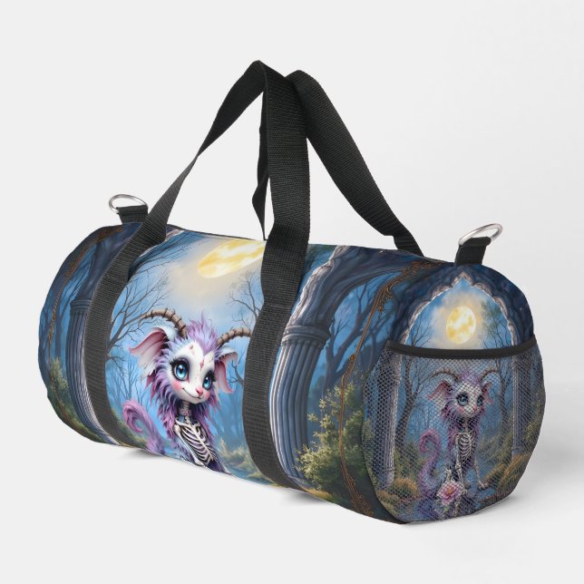Moonlit Bones – Guardian of Forgotten Dreams.  Duffle Bag (Right Corner)