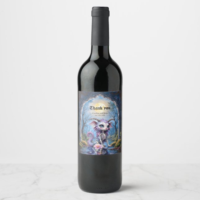 Moonlit Bones – Guardian of Forgotten Dreams.  Wine Label (Front)
