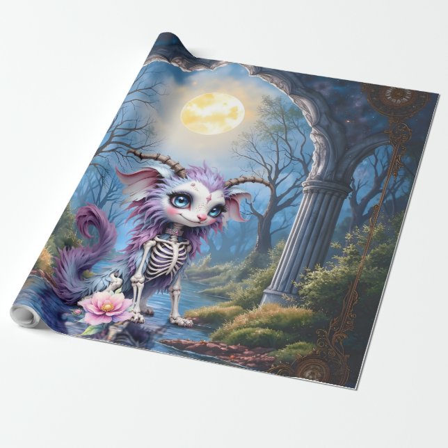 Moonlit Bones – Guardian of Forgotten Dreams.  Wrapping Paper (Unrolled)