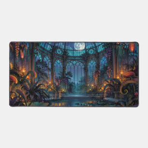 Moonlit Carnivorous Plant Garden Halloween Desk Mat