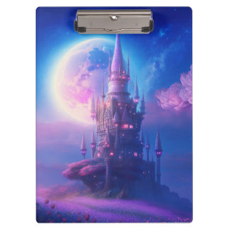 Moonlit Castle Dreams Clipboard
