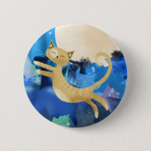 Moonlit cat - bin badge