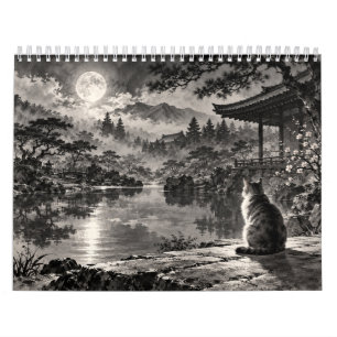 Moonlit Cats: Japan through the Seasons Calendar