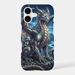 Moonlit Celestial Dragons and Castle