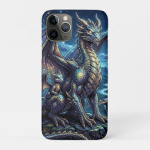 Moonlit Celestial Dragons and Castle