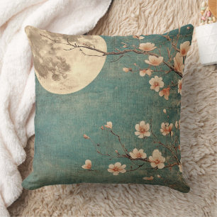 Moonlit Cherry Blossom Serenity Cushion