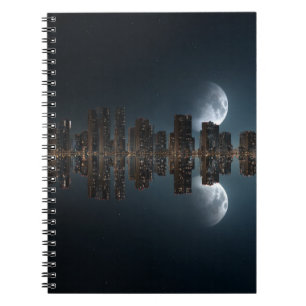 Moonlit City Reflections Notebook