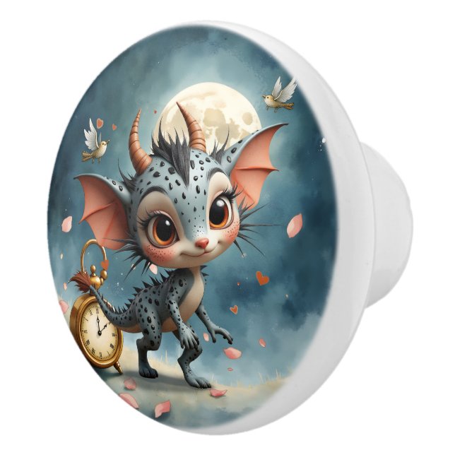 Moonlit Creature Caelum Tickwing  Ceramic Knob (Right)