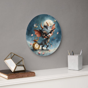 Moonlit Creature Caelum Tickwing Large Clock