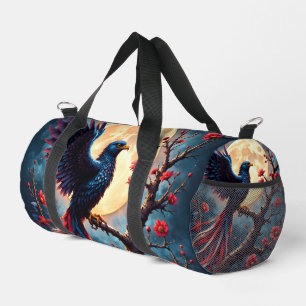 Moonlit Crimsonwing – Mystical Fantasy Bird. Duffle Bag