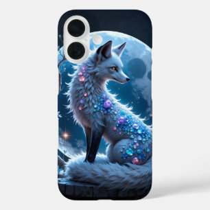 Moonlit Crystal Fox – Guardian of Silent Dreams. iPhone 16 Case