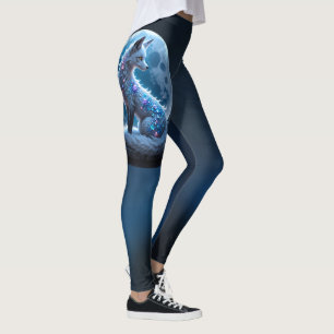 Moonlit Crystal Fox – Guardian of Silent Dreams. Leggings
