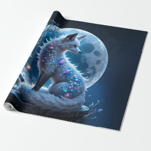 Moonlit Crystal Fox – Guardian of Silent Dreams.  Wrapping Paper