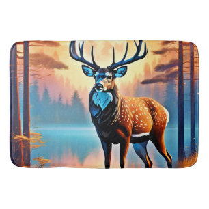Moonlit Deer Stance Bath Mat