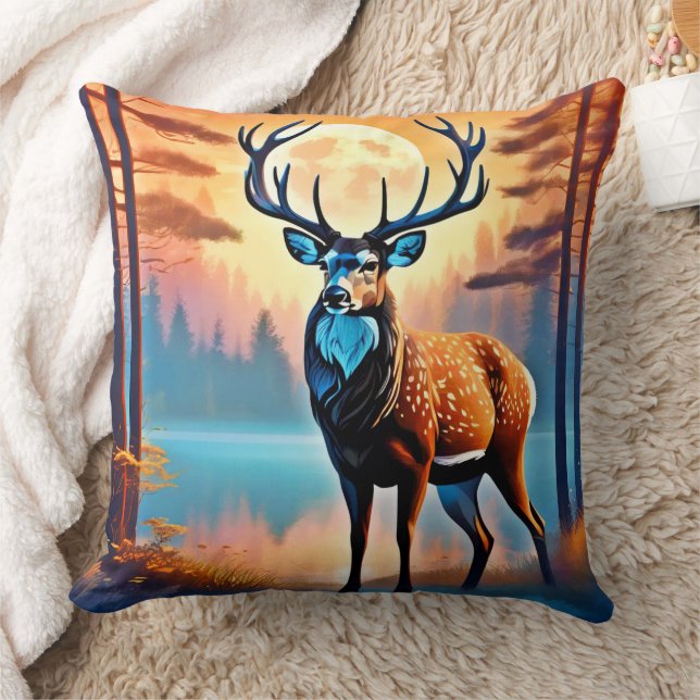 Moonlit Deer Stance Cushion (Blanket)