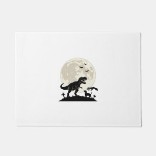 Moonlit Dinosaur Dog Graveyard Silhouette Shirt_1 Doormat