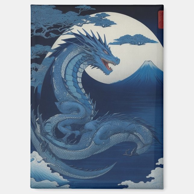 Moonlit Dragon of Fuji Magnet (Front)