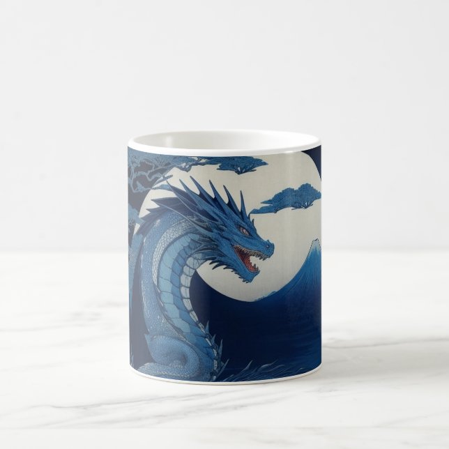 Moonlit Dragon of Fuji Mug (Center)