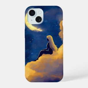 Moonlit Dreamer Girl iPhone 15 Case 