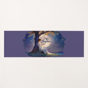 Moonlit Dreamer - Serene Night Sky Yoga Mat