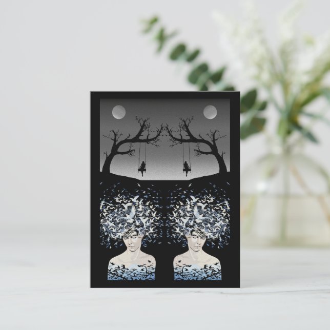 Moonlit Dreams: Freedom and Solitude Postcard (Standing Front)