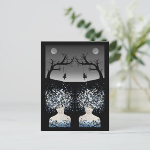 Moonlit Dreams: Freedom and Solitude Postcard