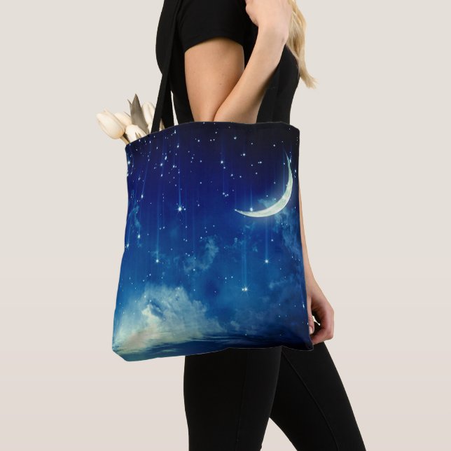 MOONLIT DREAMS TOTE BAG | PERSONALIZED CELESTIAL (Close Up)