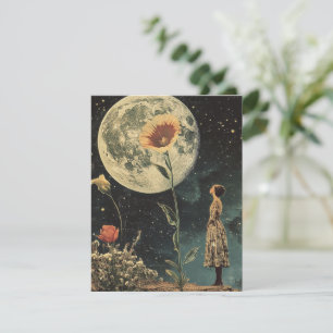 Moonlit Elegance - Woman with Moon