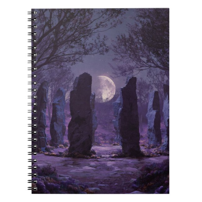 Moonlit Enchanted Stone Circle Notebook (Front)