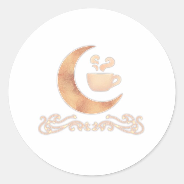 moonlit falls sitckers classic round sticker (Front)