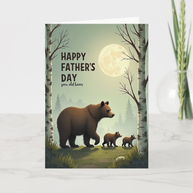 Moonlit Fathers Day Scene Card (Front)