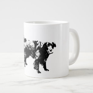 Moonlit Fetch in October Large Coffee Mug